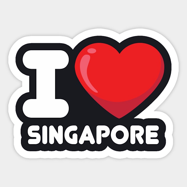 i love singapore Sticker by ThyShirtProject - Affiliate